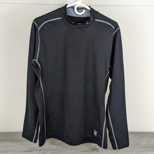 Nike Pro Combat Mens Black Hyperwarm Dri Fit Fitted Long Sleeve Shirt sz Large
